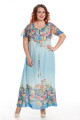 Романтичное длинное голубое платье из  шифона Арт. 1044