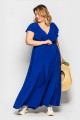 Ярко синее платье в пол с запахом Арт. 1063