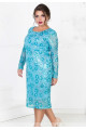 Блестящее голубое платье большого размера Арт. 914