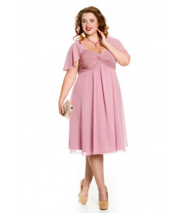 Нарядное платье из розового шифона Арт. 1043