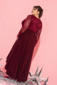 Бордовое вечернее платье маллет Арт. 1195
