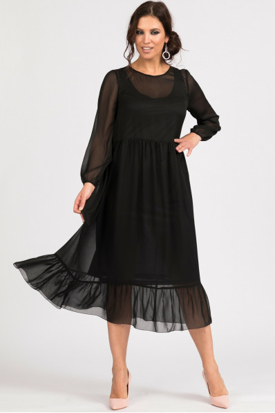 Нарядное черное платье Арт. 1497