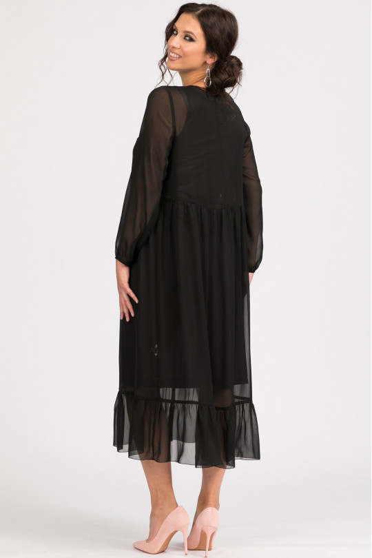 Нарядное черное платье Арт. 1497