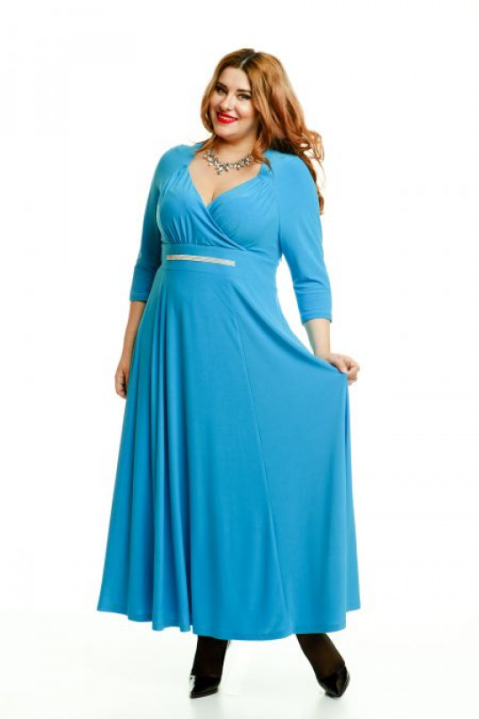 Нежно голубое вечернее платье  Арт. 1040