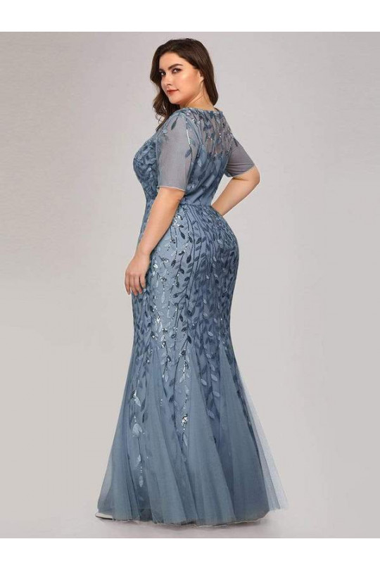 Вечернее платье - русалка большого размера Арт. 1333