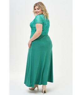 Зеленое вечернее платье большого размера Арт. 1457