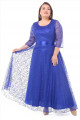 Ярко синее вечернее платье большого размера Арт. 1465