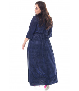 Синее вечернее платье в пол Арт. 1489