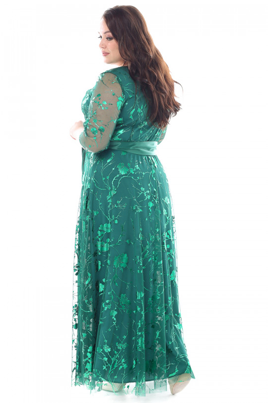 Зеленое вечернее платье большого размера Арт. 1506