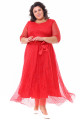 Ярко красное вечернее платье большого размера Арт. 1517