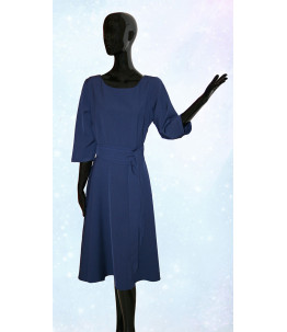 Повседневное платье большого размера Темно синий Арт. 635