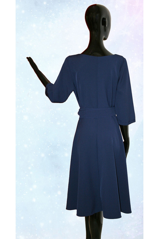 Повседневное платье большого размера Темно синий Арт. 635